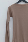 BASERANGE Taffeta Long Sleeve T-Shirt TOTVL-RC-AU23 Dehydrated Beige